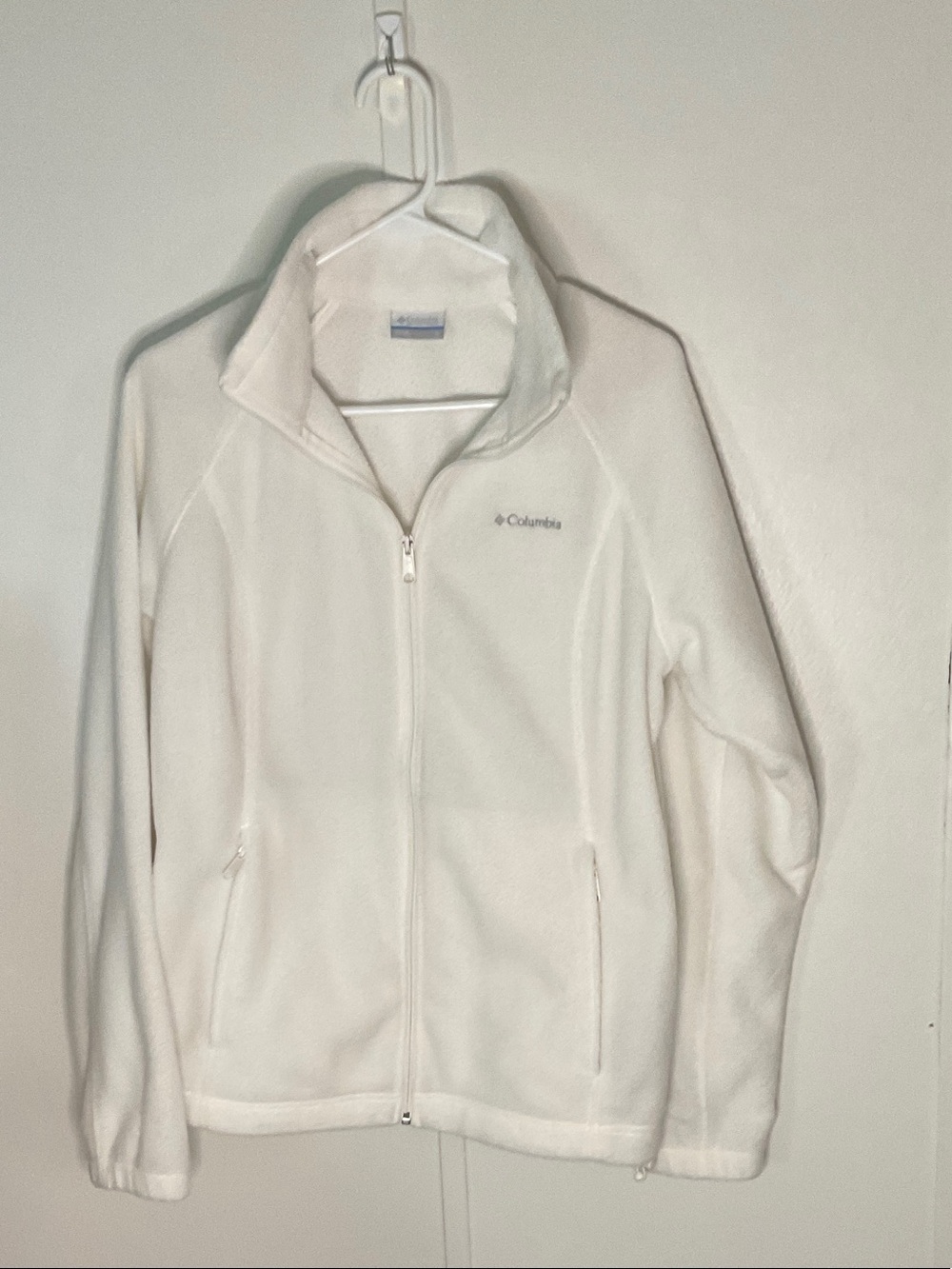 Columbia Women’s White Full‑Zip Teddy Fleece Jacket